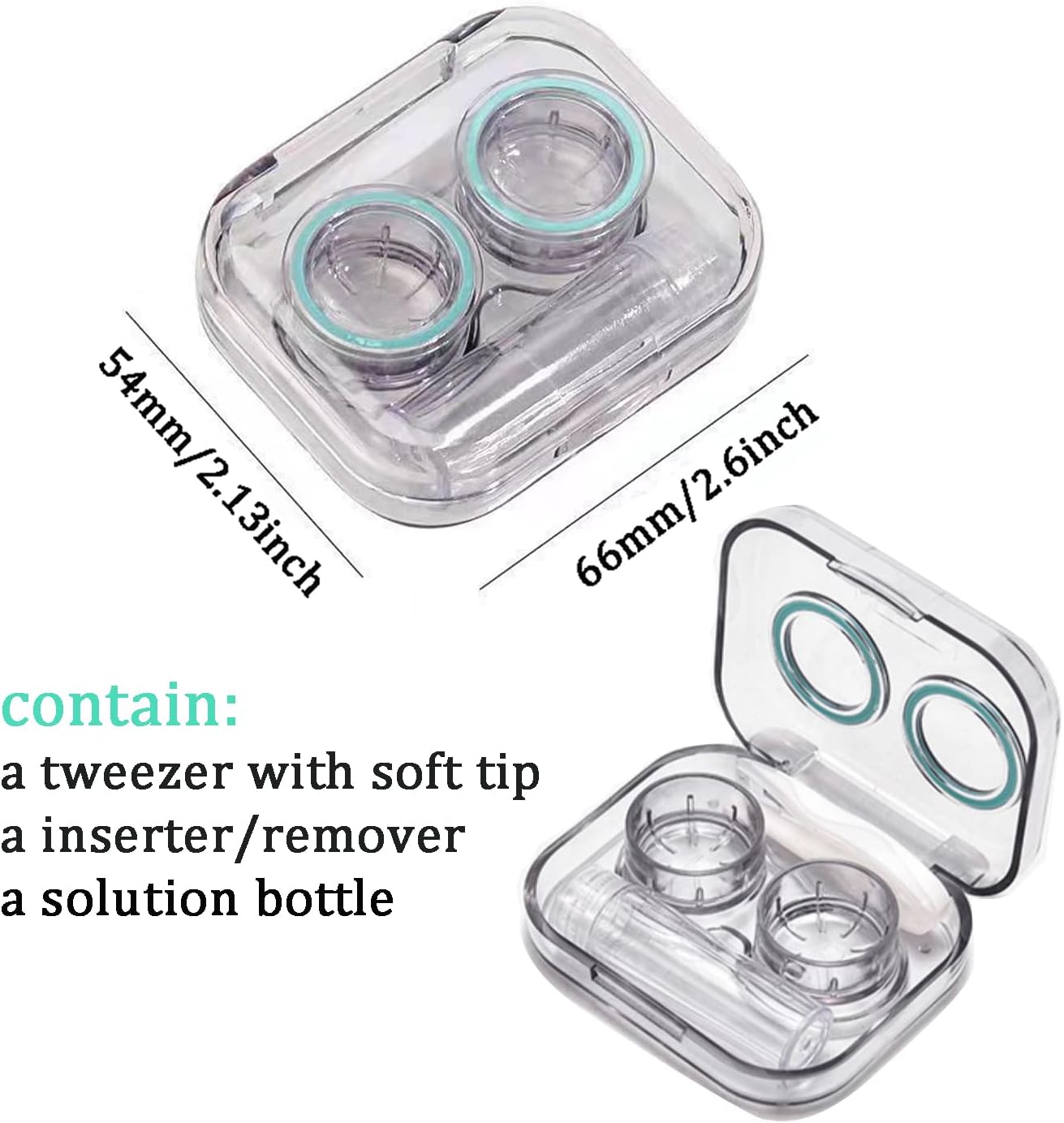 (BUY 2 GET 2 FREE) Colorful Contact Lens Cases - Outdoor Portable Mini Lens Storage Kit for Travel & Home