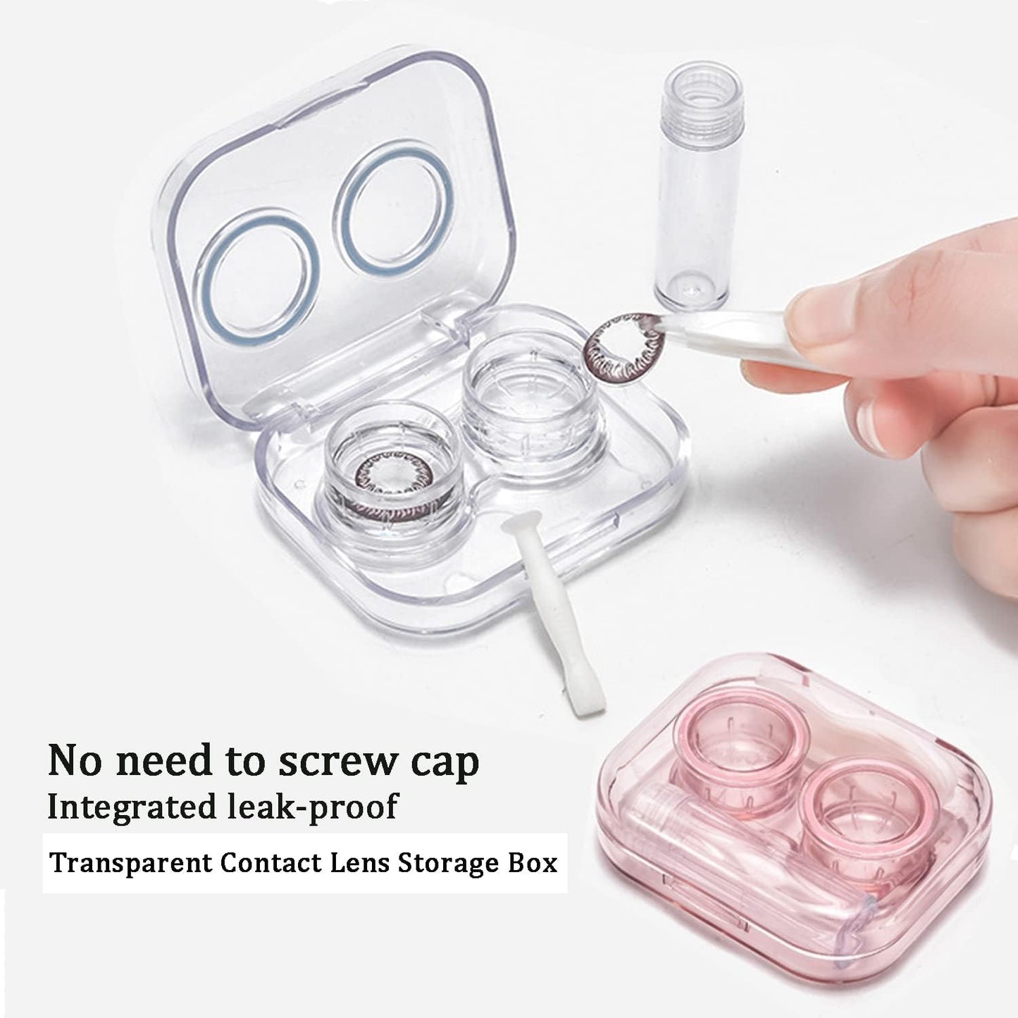 (BUY 2 GET 2 FREE) Colorful Contact Lens Cases - Outdoor Portable Mini Lens Storage Kit for Travel & Home