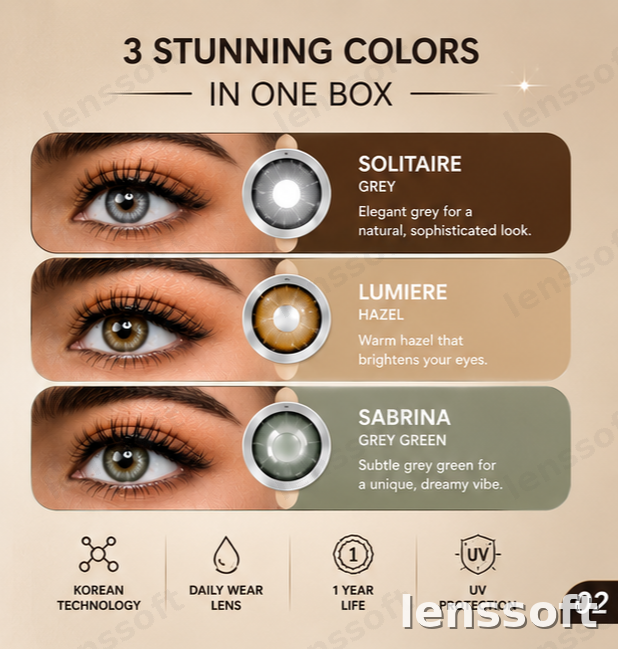 Deal#3 (SOLITAIRE+LUMRERE HAZEL+SABRIN GREY GREEN)