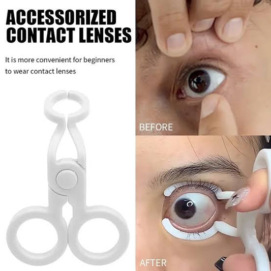 Contact Lens Eyelid Stretcher Spread Out Eyelids For Beginners Scissor Shaped Contact Lens Wearing Auxiliary